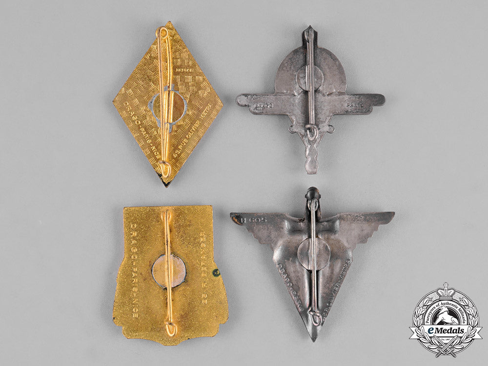 france,_republic._sixteen_french_military_insignia_badges_m18_9962_1