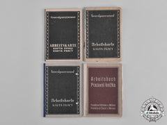Germany, Third Reich. A Lot Of Four Polish General Government Labour Books