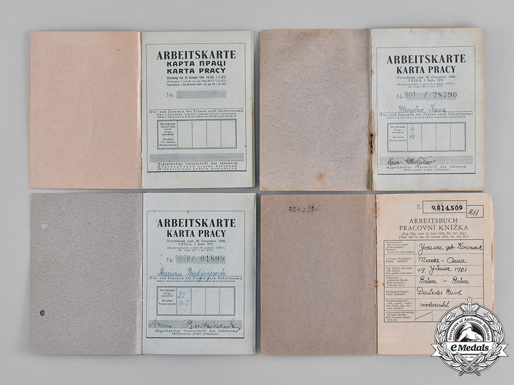 germany,_third_reich._a_lot_of_four_polish_general_government_labour_books_m19_0353
