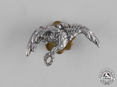 Poland, Republic. A Miniature Pilot Badge In Silver