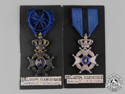 belgium,_kingdom._two_orders_of_leopold_ii,_iv_class_officer_and_v_class_knight_m19_0702