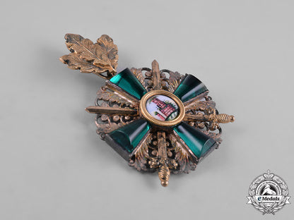 baden,_duchy._an_order_of_the_zähringer_lion,_ii_class_knight,_with_oak_leaves_and_swords,_c.1915_m19_0781_1_1
