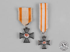 Prussia, State. A Pair Of Miniature Orders Of The Red Eagle, Iv Class Crosses