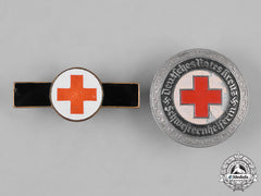 Germany, Drk. A Pair Of German Red Cross (Drk) Badges