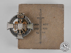 Germany, Imperial. A Durch Not Und Tod Patriotic Badge, By H. Steenaerts, With Case