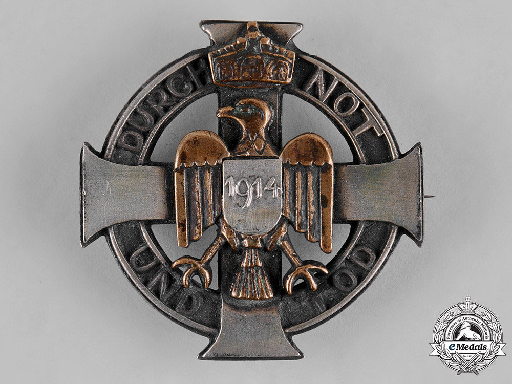 germany,_imperial._a_durch_not_und_tod_patriotic_badge,_by_h._steenaerts,_with_case_m19_1027