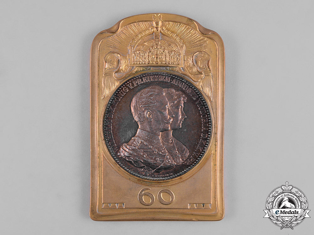 germany,_prussia._a_king_wilhelm_ii&_augusta_victoria_sixtieth_jubilee_plaque_m19_10453