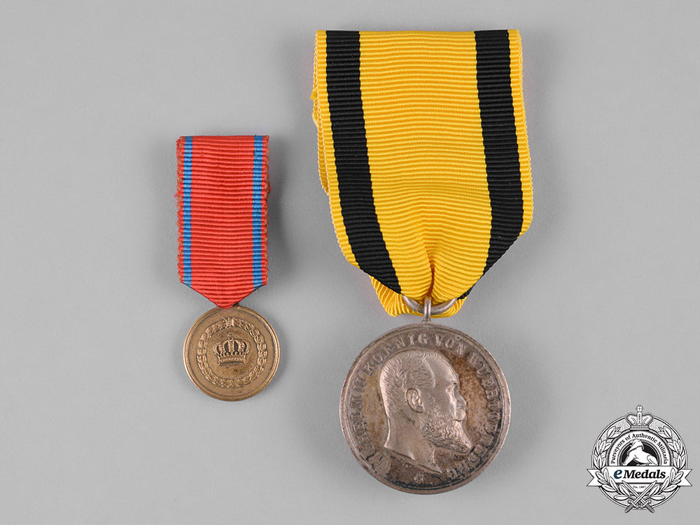 württemberg,_kingdom._a_pair_of_service_medals_m19_10494_1