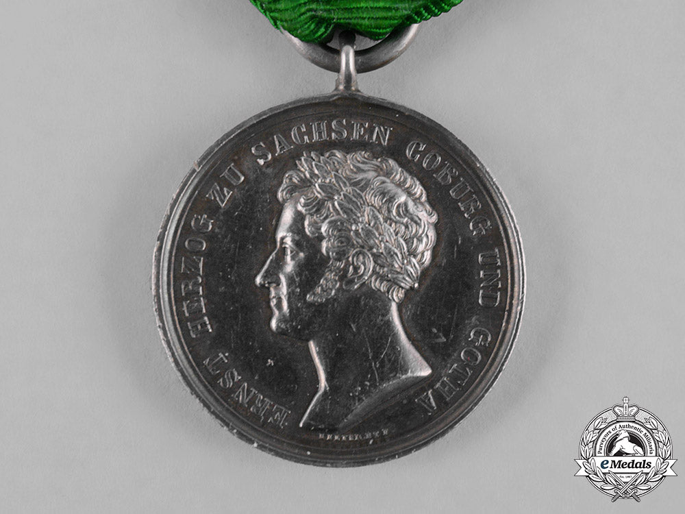 saxe-_coburg_and_gotha,_duchy._a_silver_medal_for_art_and_science_by_helfricht,_c.1870_m19_10585_1_1_1