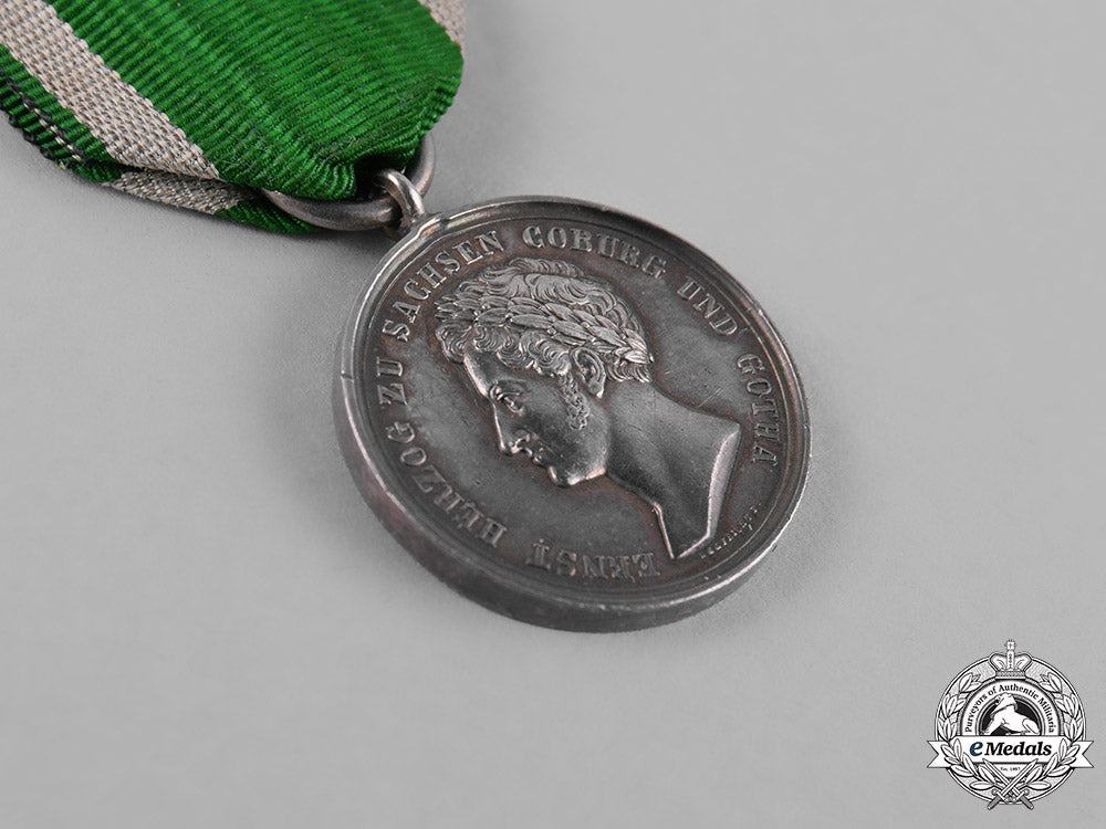 saxe-_coburg_and_gotha,_duchy._a_silver_medal_for_art_and_science_by_helfricht,_c.1870_m19_10587_1_1_1
