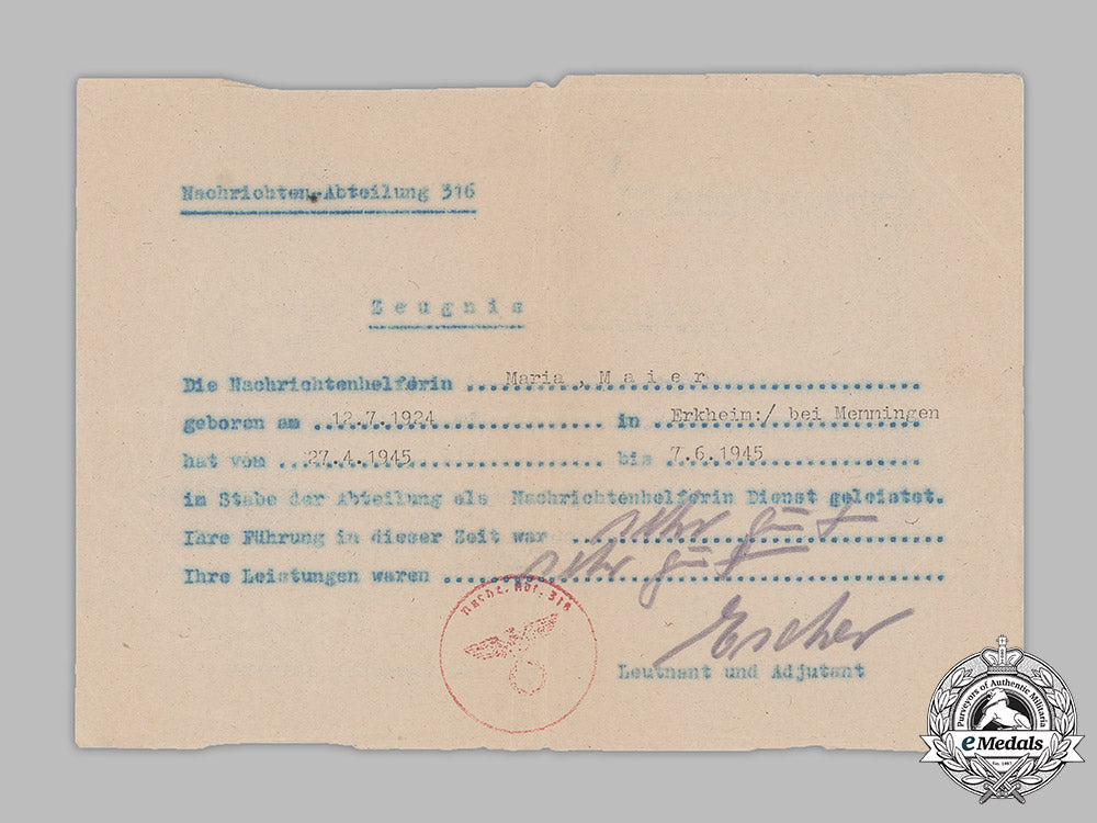germany,_wehrmacht._a_collection_of_insignia,_documents,_and_photographs_of_wehrmachthelferin_maria_maier_m19_10913