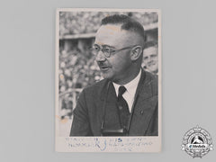 Germany, SS. A Photo Of Reichsführer-SS Heinrich Himmler With Handwritten Inscription