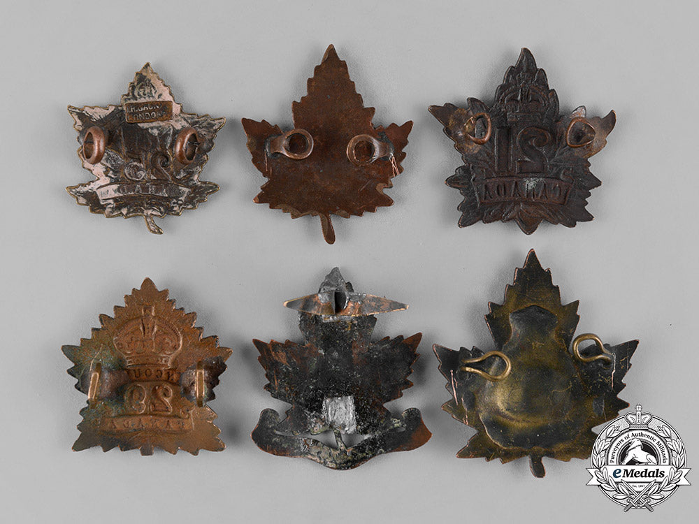 canada._six_first_war_cap_badges&_collar_tabs_m19_11016