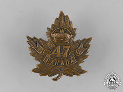 Canada. A 47Th Infantry Battalion Cap Badge