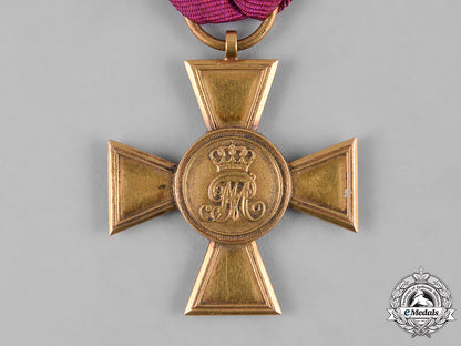 mecklenburg-_schwerin,_grand_duchy._an_officer’s25-_year_service_cross_in_gold,_c.1860_m19_11074