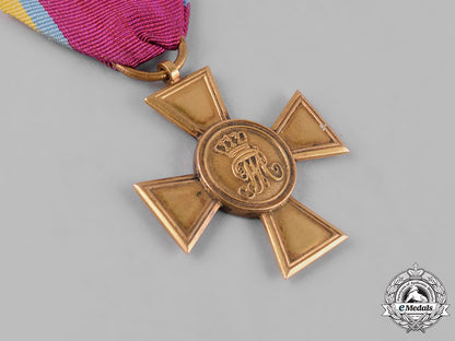 mecklenburg-_schwerin,_grand_duchy._an_officer’s25-_year_service_cross_in_gold,_c.1860_m19_11076