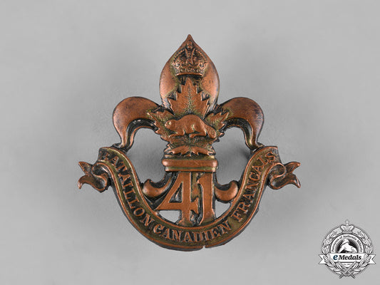 canada,_cef._a41_st_infantry_battalion"_canadiens_français"_cap_badge,_c.1915_m19_11263_1