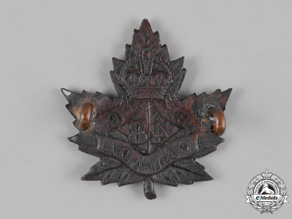 canada,_cef._a48_th_infantry_battalion_cap_badge,_c.1915_m19_11282