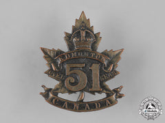 Canada, Cef. A 51St Infantry Battalion "Edmonton Regiment" Cap Badge, C.1915
