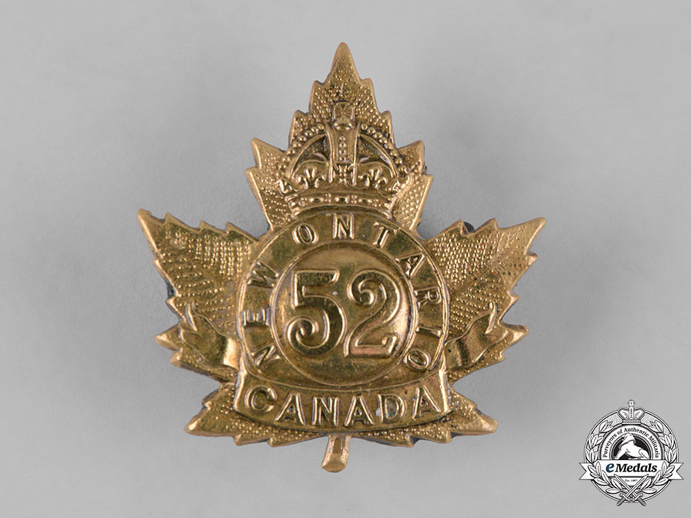 canada,_cef._a52_nd_infantry_battalion"_new_ontario_regiment"_cap_badge.,_c.1915_m19_11293