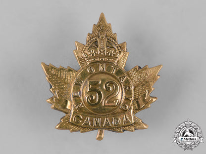 canada,_cef._a52_nd_infantry_battalion"_new_ontario_regiment"_cap_badge.,_c.1915_m19_11293
