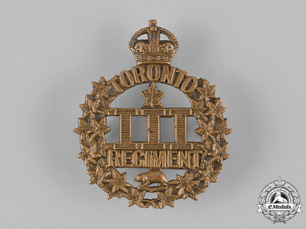 canada,_cef._a3_rd_infantry_battalion"_toronto_regiment"_cap_badge,_by_gaunt,_c.1914_m19_11345