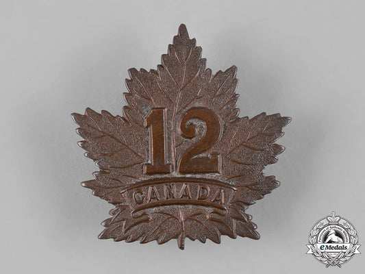 canada,_cef._a12_th_infantry_battalion_cap_badge,_c.1914_m19_11372