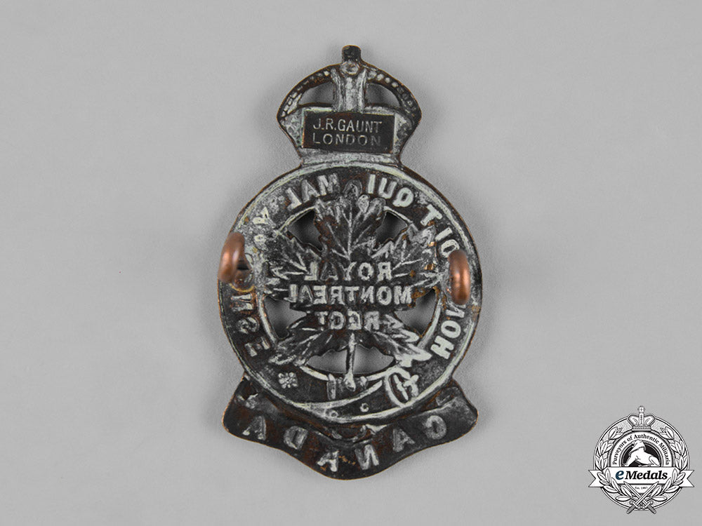 canada,_cef._a14_th_infantry_battalion"_royal_montreal_regiment"_cap_badge,_c.1914_m19_11379