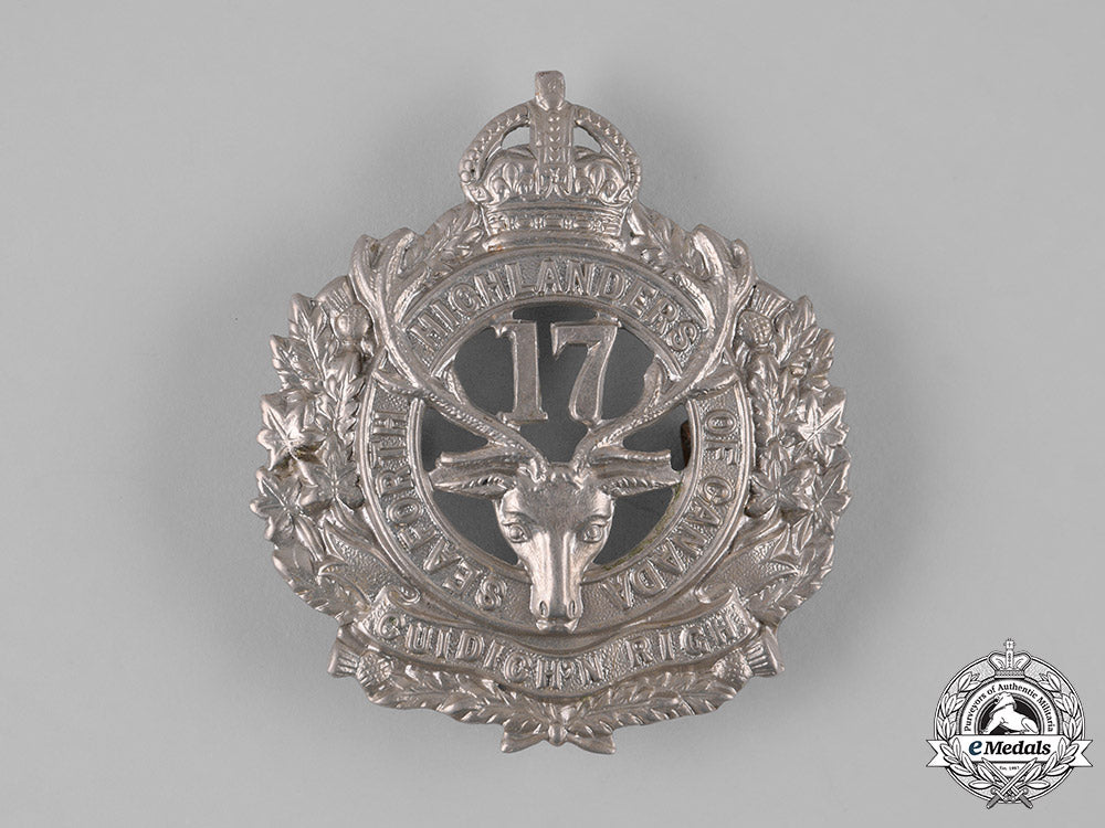 canada,_cef._a17_th_infantry_battalion"_nova_scotia_highlanders"/"_seaforth_highlanders_of_canada"_glengarry_badge_m19_11387