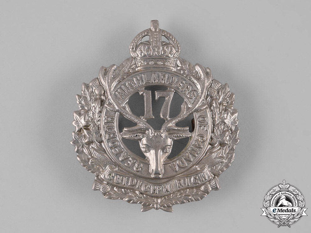 canada,_cef._a17_th_infantry_battalion"_nova_scotia_highlanders"/"_seaforth_highlanders_of_canada"_glengarry_badge_m19_11387