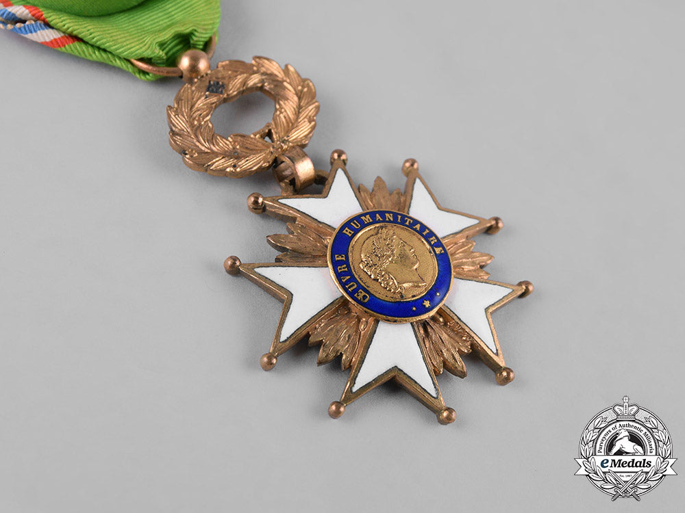france,_republic._an_humanitarian_works_medal,_officer_c.1960_m19_11517