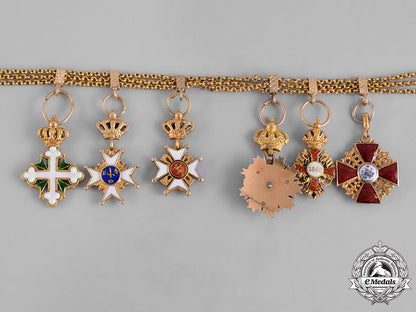 russia,_imperial._a_fine_gold_miniature_chain_of_six_orders&_decorations_m19_1162