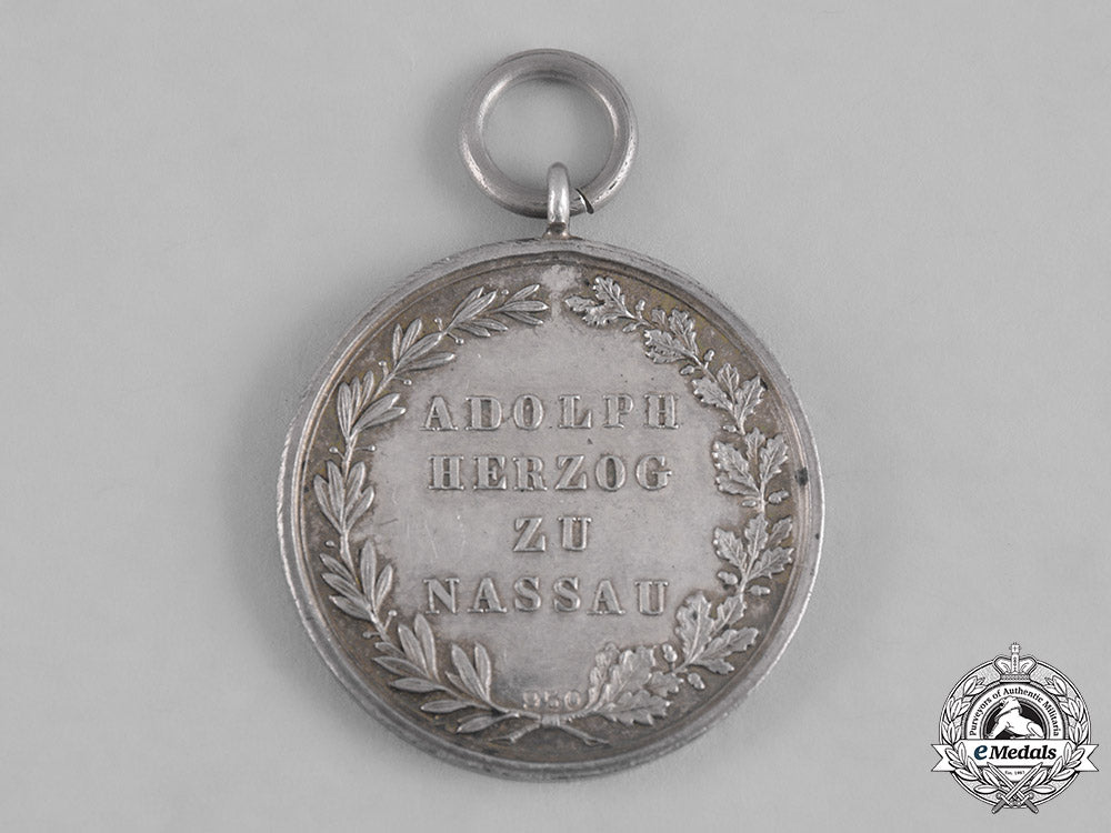 nassau,_duchy._a_silver_civil_merit_medal,_c.1860_m19_11738