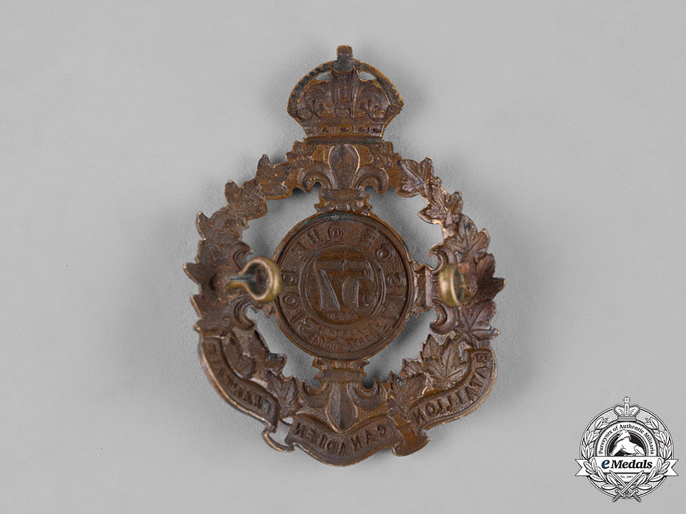 canada,_cef._a57_th_infantry_battalion"_canadiens_français"_cap_badge,_c.1915_m19_11776