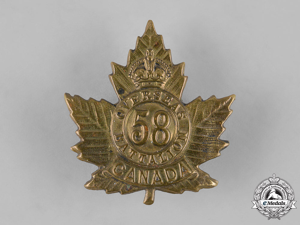 canada,_cef._a58_th_infantry_battalion_cap_badge,_c.1915_m19_11778