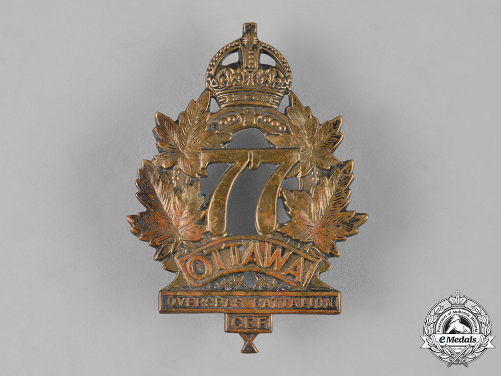canada,_cef._a77_th_infantry_battalion"_ottawa_battalion"_cap_badge,_tiptaft,_c.1915_m19_11804