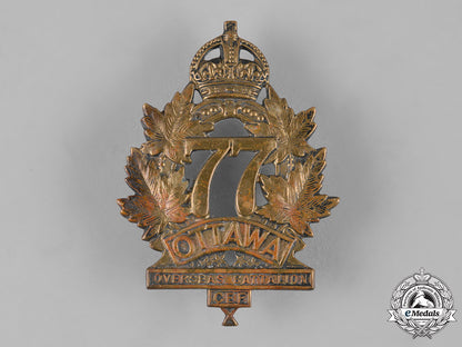 canada,_cef._a77_th_infantry_battalion"_ottawa_battalion"_cap_badge,_tiptaft,_c.1915_m19_11804