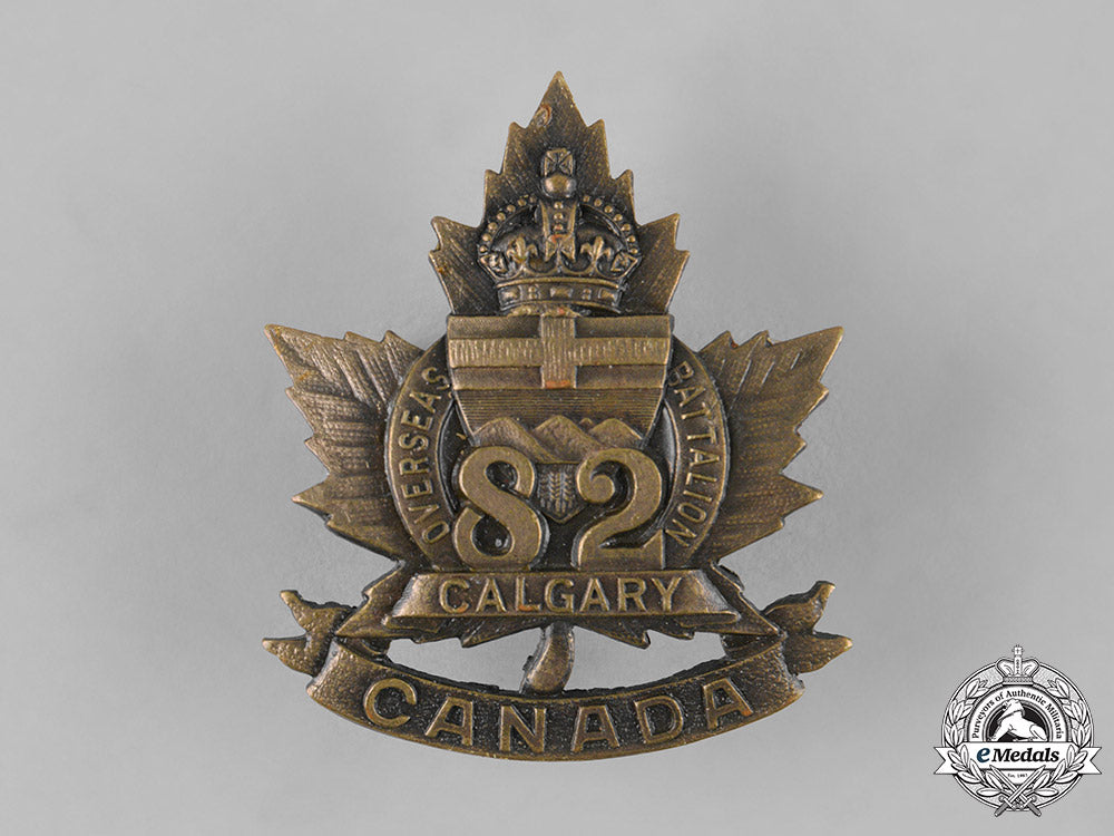 canada,_cef._a82_nd_infantry_battalion"_calgary_battalion"_cap_badge,_c.1915_m19_11814