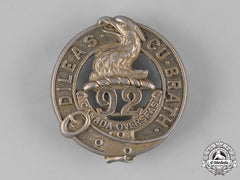 Canada, Cef. A 92Nd Infantry Battalion "48Th Highlanders" Glengarry Badge, By Ellis Bros., C.1915
