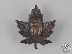 Canada, Cef. A 94Th Infantry Battalion "New Ontario Battalion" Cap Badge, By Maybee's & Co., C.1915