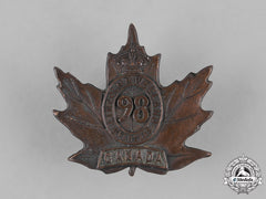 Canada, Cef. A 98Th Infantry Battalion "Lincoln And Welland" Battalion Cap Badge, By P.w.ellis, C.1916
