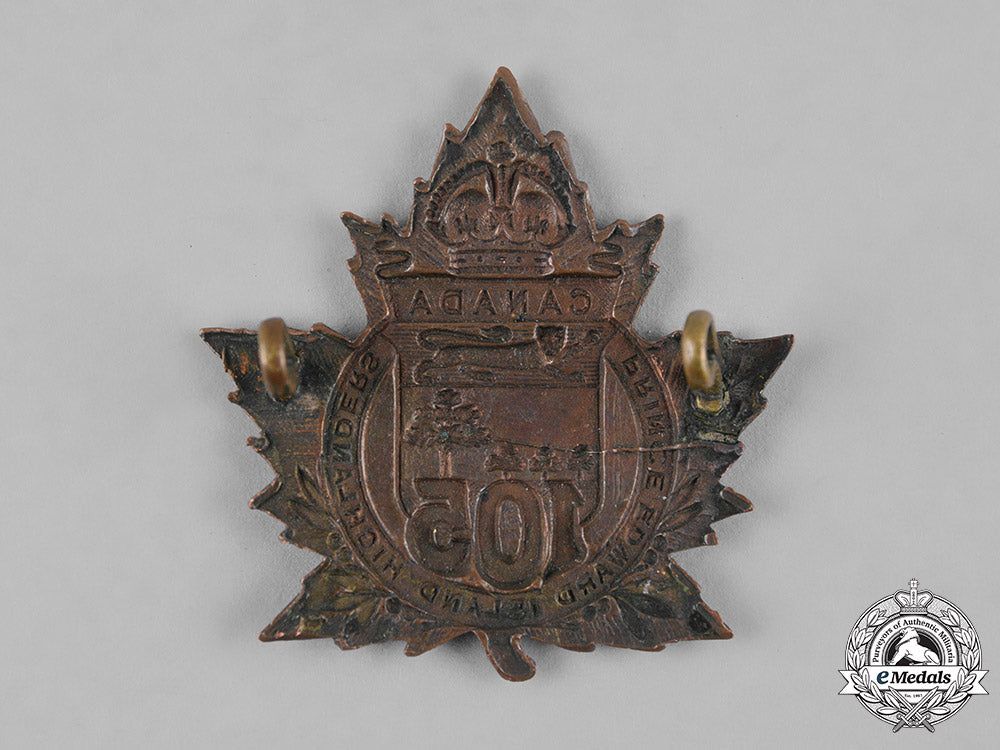 canada,_cef._a105_th_infantry_battalion"_p.e.i._highlanders"_cap_badge,_c.1915_m19_12001