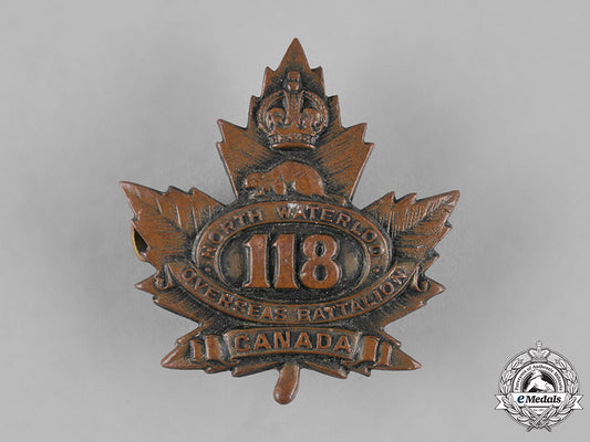 canada,_cef._a118_th_infantry_battalion"_north_waterloo_overseas_battalion"_cap_badge_m19_12030