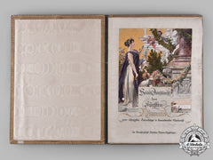 Germany, Imperial. A Large Congratulatory Document For 80Th Birthday Of Otto Von Bismarck By German Actors Association