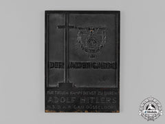 Germany, Nsdap. A Rare Düsseldorf District Old Guard Honour Plaque