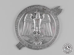 Germany, Sa. 1936 Sturmabteilung Oberschreiberhau (Sa) Winter Sports Games Table Medal Dedicated To Standartenführer Kuhn, By Carl Poellath
