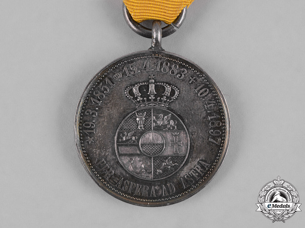 mecklenburg-_schwerin,_grand_duchy._a_military_merit_medal_in_silver,_c.1890_m19_12748