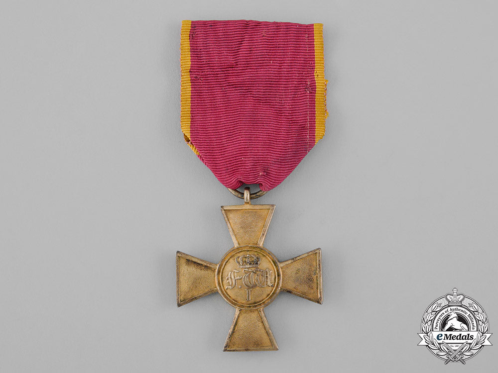 hesse-_kassel,_landgraviate._a25-_year_long_service_cross_for_officers,_c.1855_m19_12762