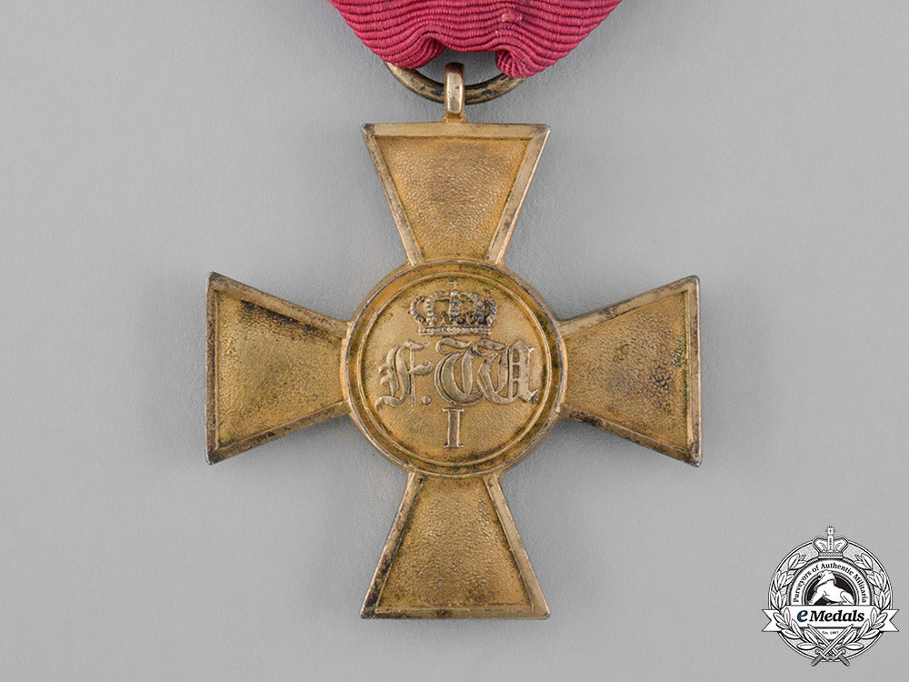 hesse-_kassel,_landgraviate._a25-_year_long_service_cross_for_officers,_c.1855_m19_12763