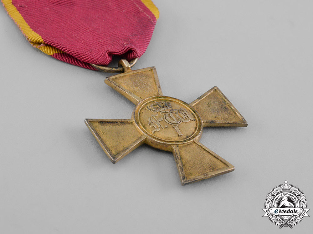 hesse-_kassel,_landgraviate._a25-_year_long_service_cross_for_officers,_c.1855_m19_12765